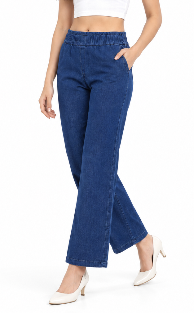 Neelam Curve Denim Flare Pants L–5XL