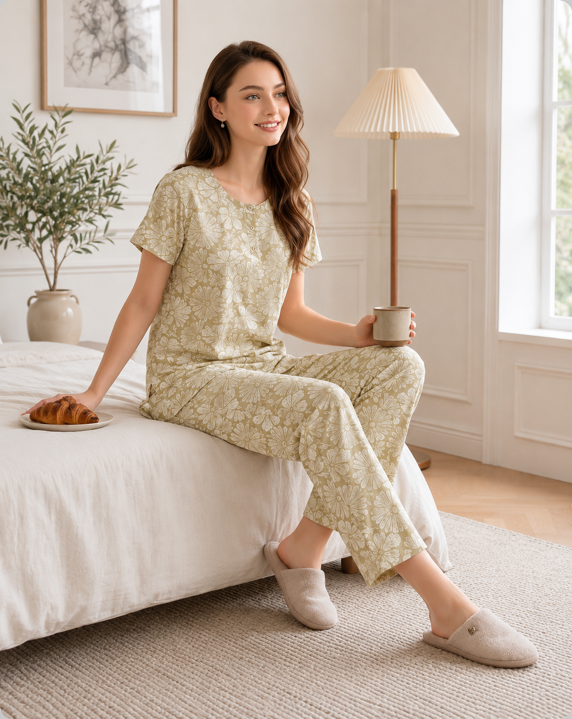 Hosiery Night Suit (Semi Long) – Everyday Loungewear | XL to 6XL