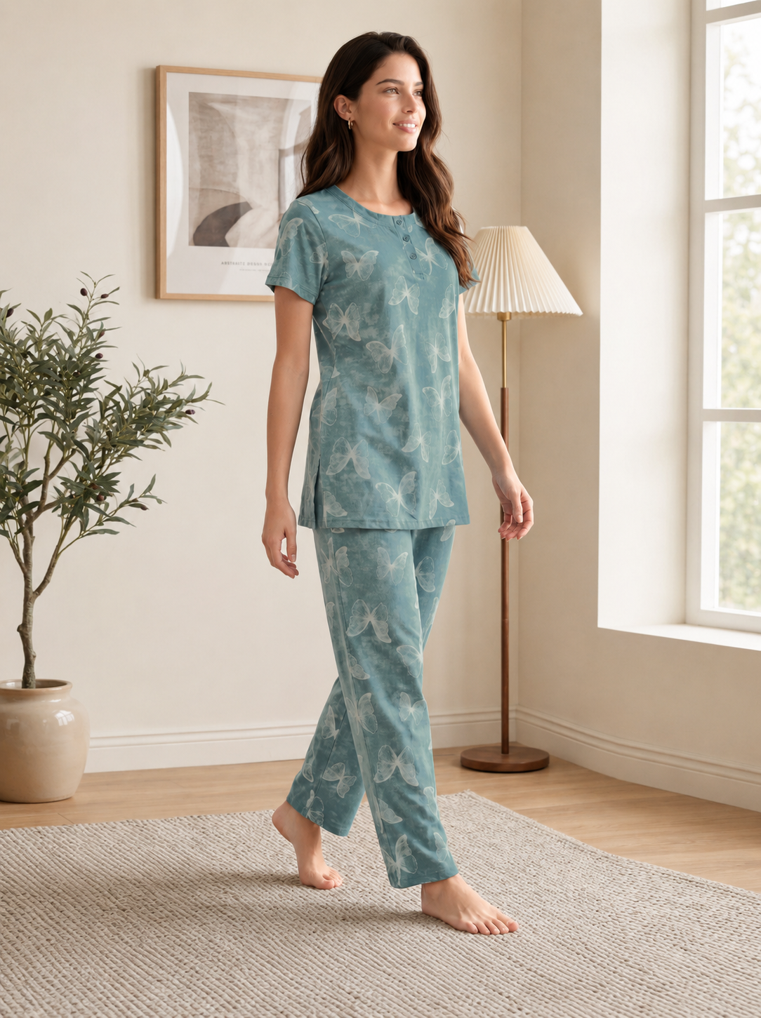 Hosiery Night Suit (Semi Long) – Soft & Comfortable | XL to 6XL