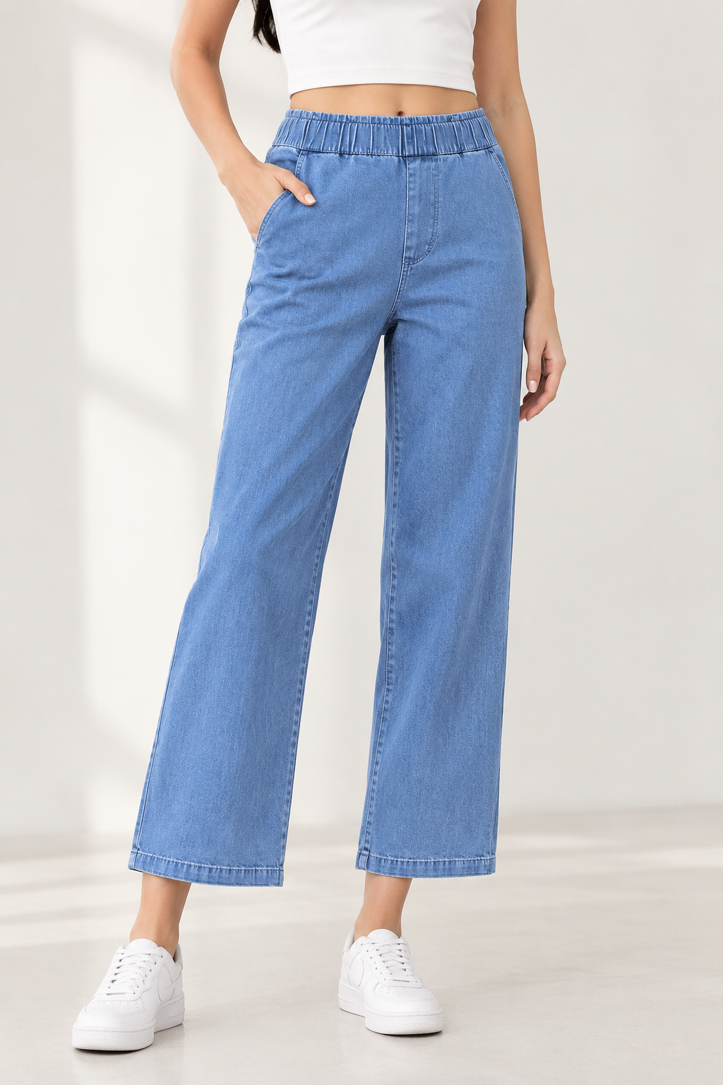 Neelam Curve Denim Flare Pants L–5XL