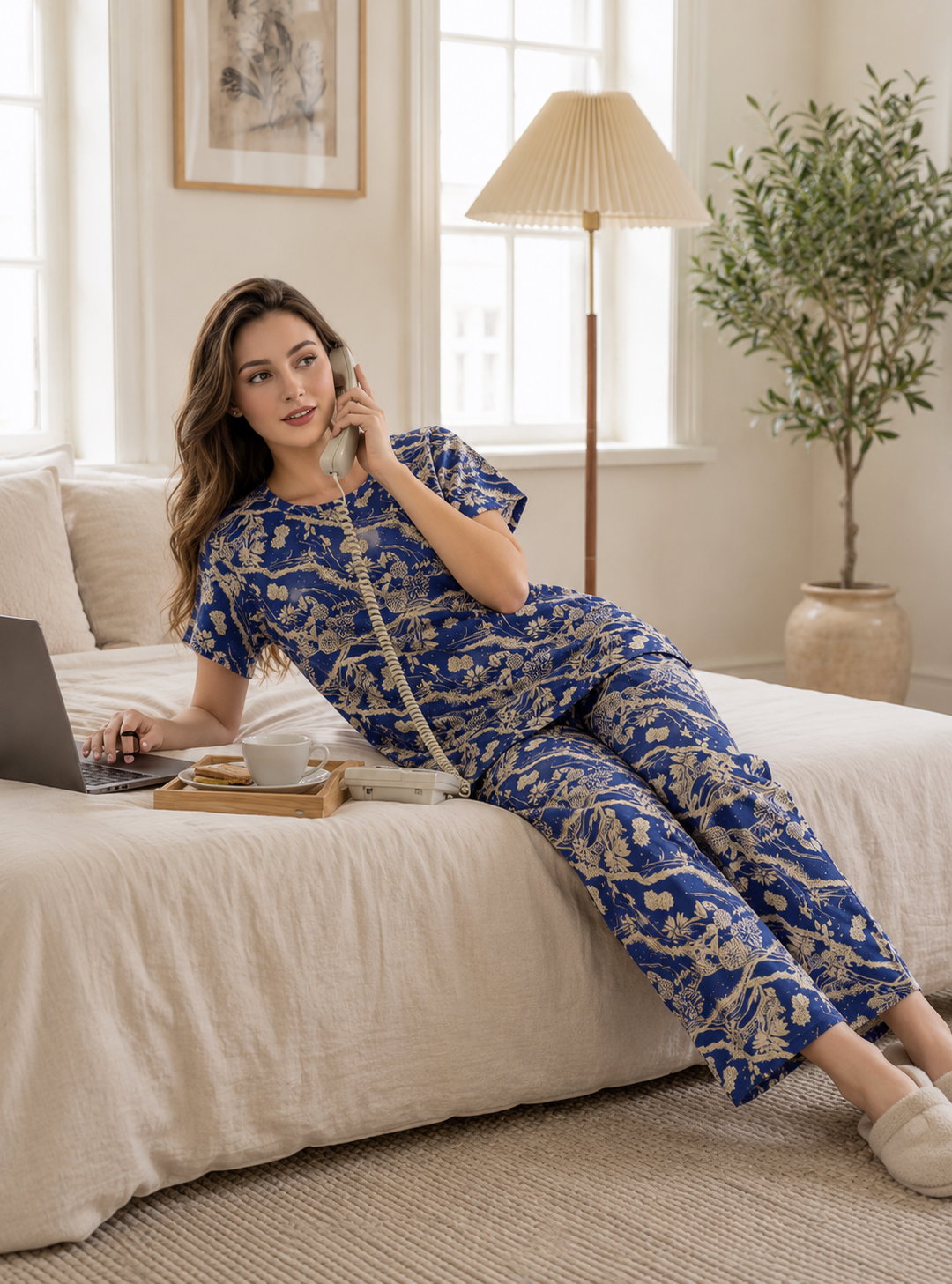 Hosiery Night Suit (Semi Long) – Breathable Fabric | XL to 6XL