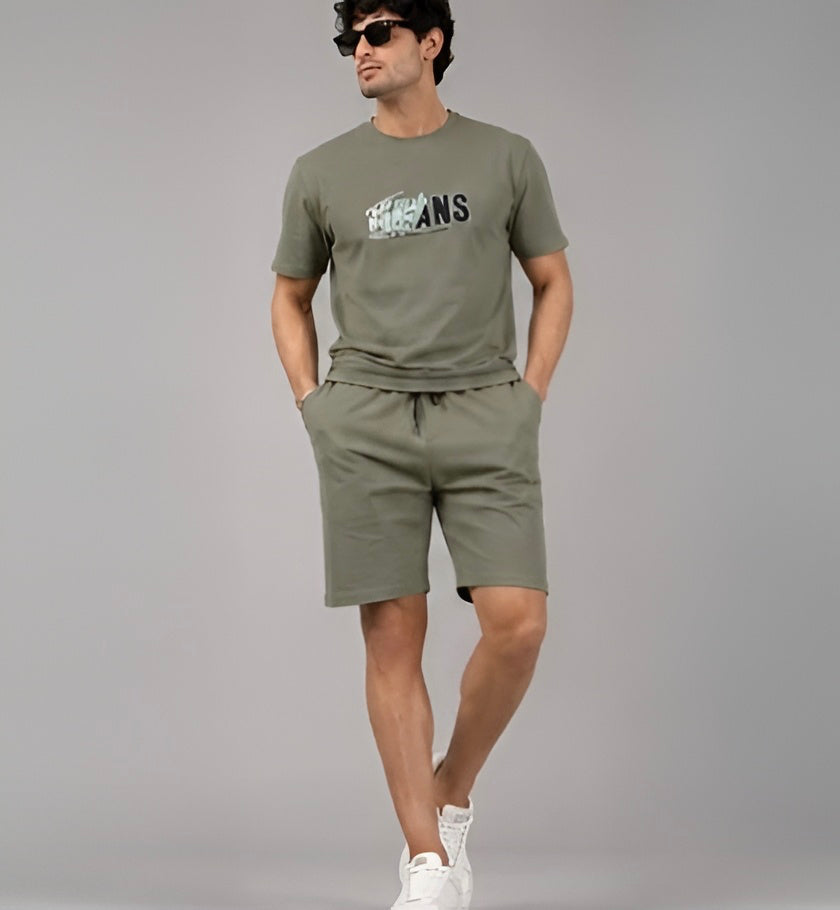 Men's Olive Street Flex Hosiery Co-ord Set – Earthy Casual Wear