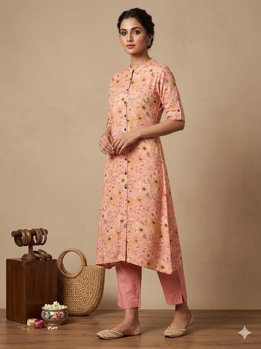 Women's Casual A-Line Kurti – Everyday Ethnic Comfort Wear