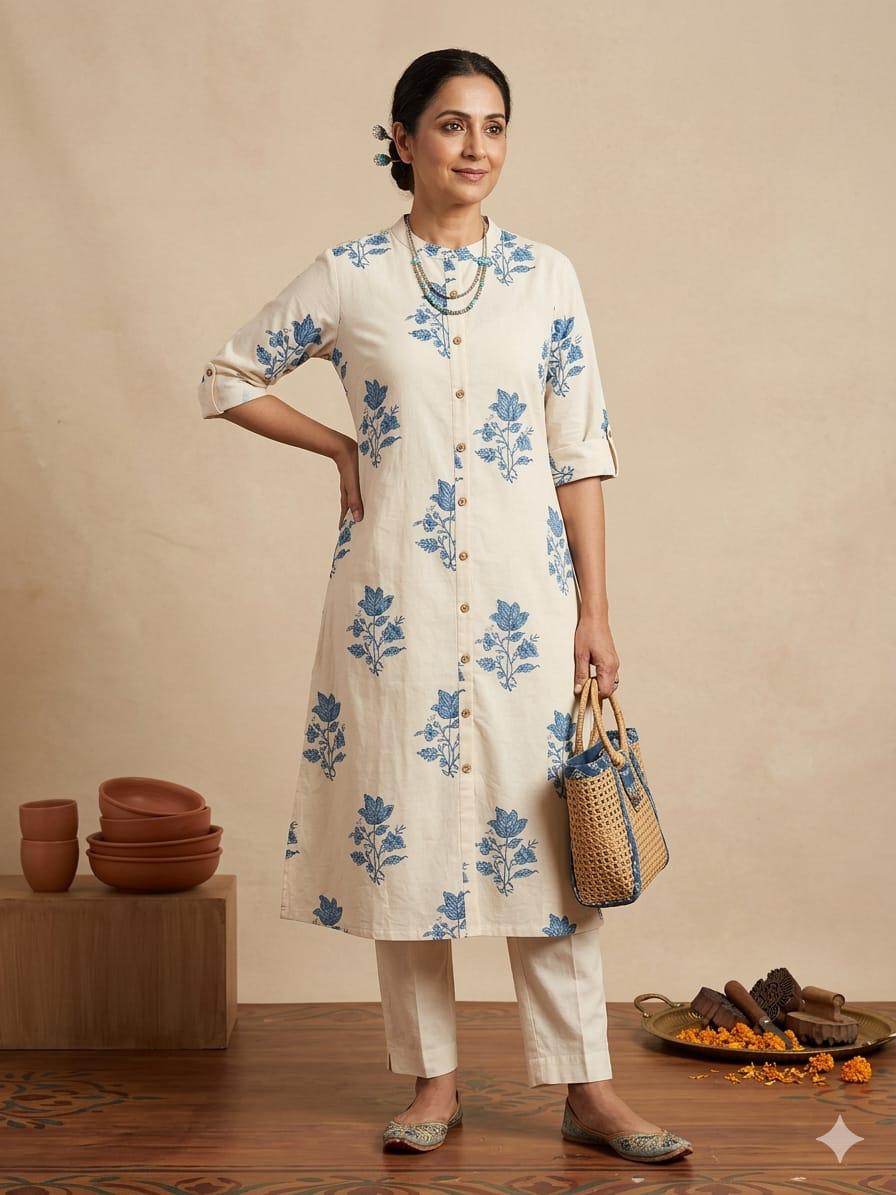 Women's Timeless A-Line Kurti – Classic Versatile Ethnic Wear