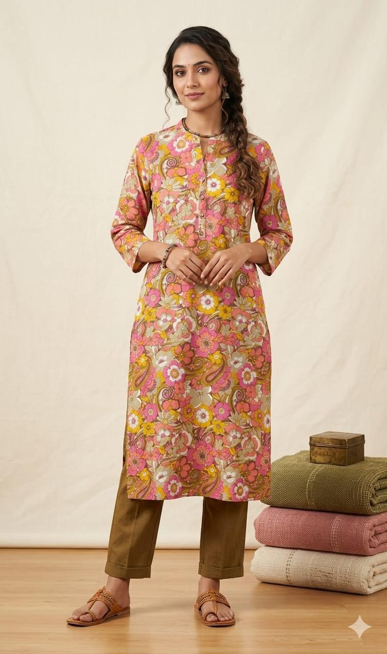 Women's Cotton Long Kurti – Elegant Everyday Ethnic Wear