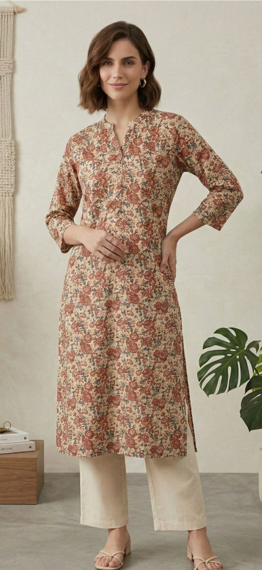 Women's Special Occasion Cotton Long Kurti – Everyday & Festive Ethnic Wear