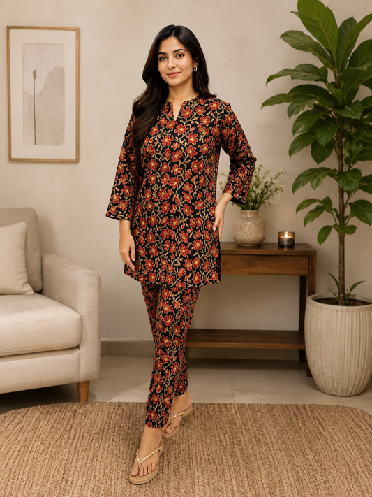 Pure Cotton Co-ord Set for Women – Breathable Ethnic Two-Piece