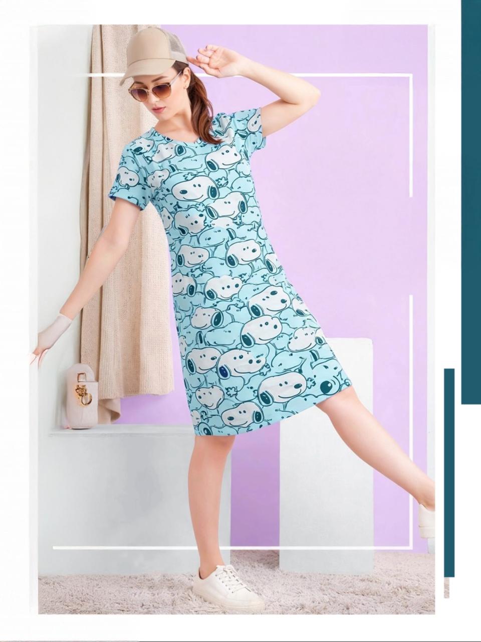 Women's Everyday Hosiery Short Nighty – Minimal Breathable Sleepwear