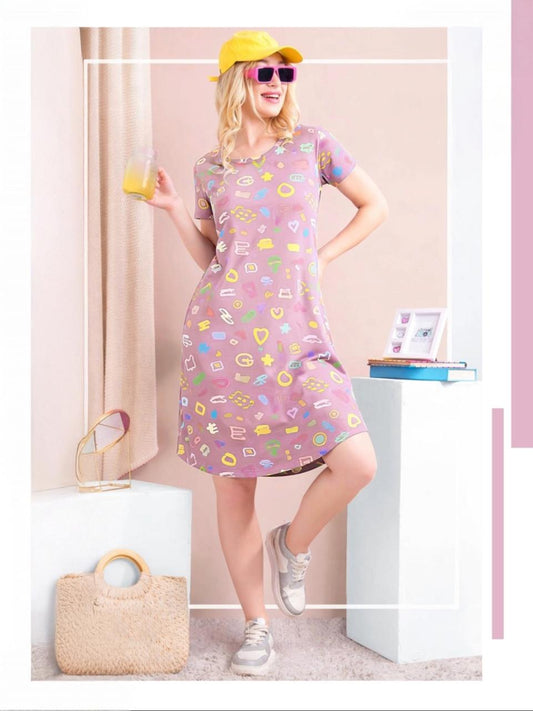 Women's Versatile Hosiery Short Nighty – Warm Weather Wardrobe Essential